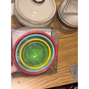 Martha Stewart Collection Melamine Nesting Bowls Set 4 Colors Mix Prep Serve